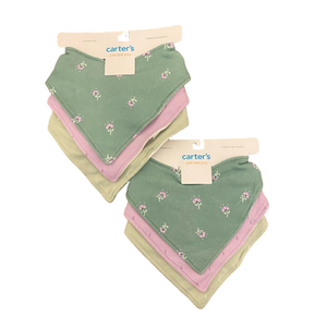 Carter's Green and Pink Bibs